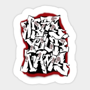 write your name graffiti Sticker